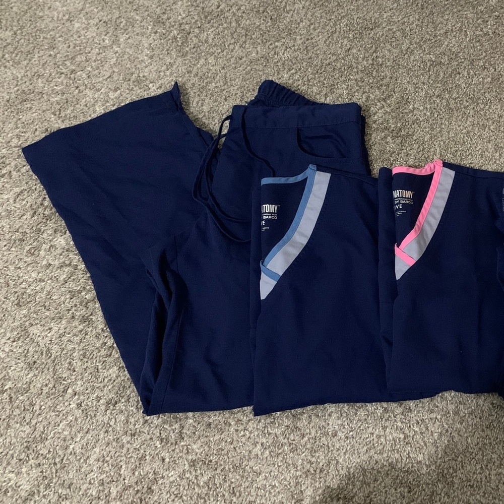 Greys anatomy scrub set navy blue medium